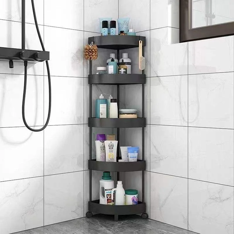 Colonne de Rangement pour Douche (Sans Perçage) - 5 Niveaux