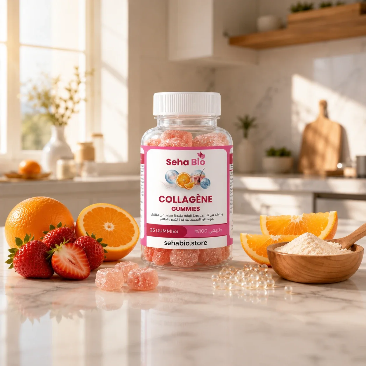 Collagen Gummies Seha Bio - كولاجين طبيعي لنضارة وشباب البشرة