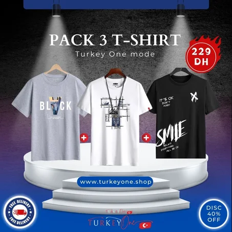 Pack 3 t-shirt oversize