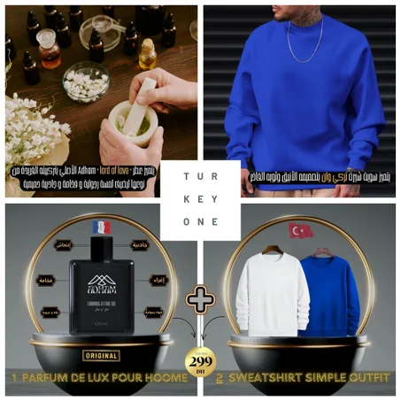 Pack 2 sweatshirt + 100 ml Parfume ADHAM ' Lord Of Love ' Original