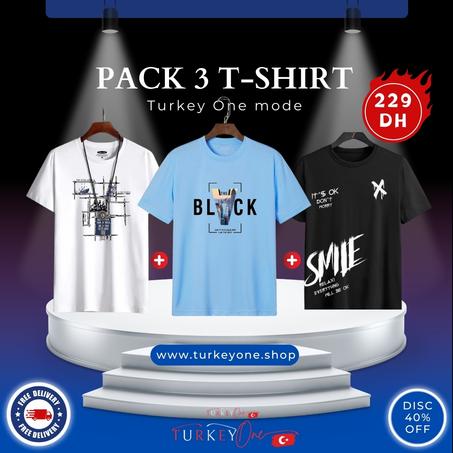 Pack 3 t-shirt OVERSIZE