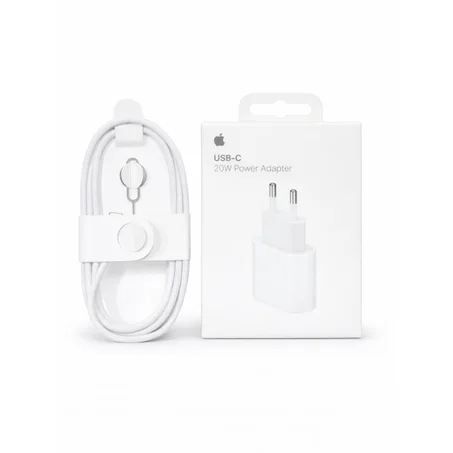 شاحن Apple USB-C بقوة 20W مع كابل USB-C إلى USB-C (أصلي)