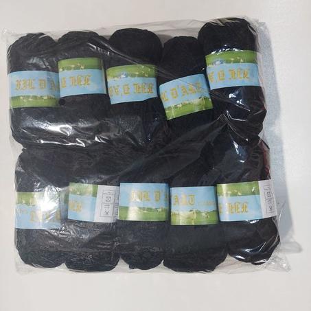 10 PCS - Fil pour tricotage 45 Gr - Noir