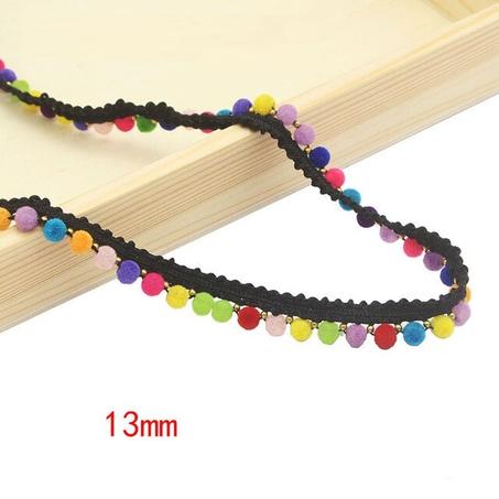 9 metres Ruban décoratif pour vêtements, franges en soie, dentelle, pompon
