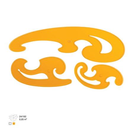 Ark règle de courbe française - ensemble de 3 pcs