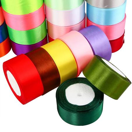 Rouleaux de ruban en satin coloré, pour travaux manuels et artisanaux, 5cm