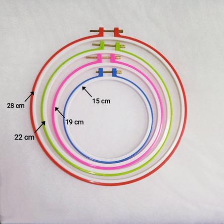 cerceau de broderie en plastique, 4 pièces/ensemble differentes tailles