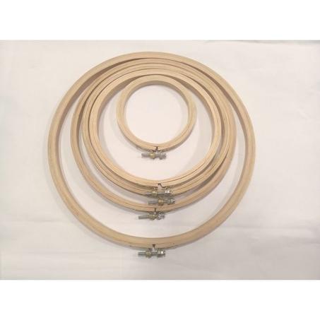 cerceau de broderie en bois, 5 pièces/ensemble differentes tailles