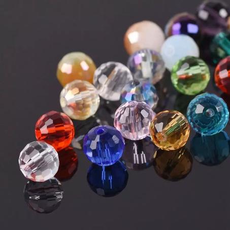 Boule Disco ronde, 100 pièces, 10mm, perles d'espacement amples, lot de couleurs pour la fabrication de bijoux