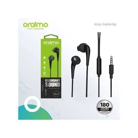 Oraimo Ecouteur Filaire Melodious Sound avec Mic Earphone Halo 2s