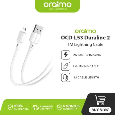 oraimo Duraline 2 1M 2A Cable fast charge best seler