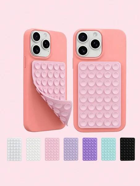 Support de téléphone en silicone avec ventouse Antidérapant, mains libres, forte adhérence, idéal pour les selfies et vidéos TikTok – Support collant pour miroir ou douche, compatible iPhone 