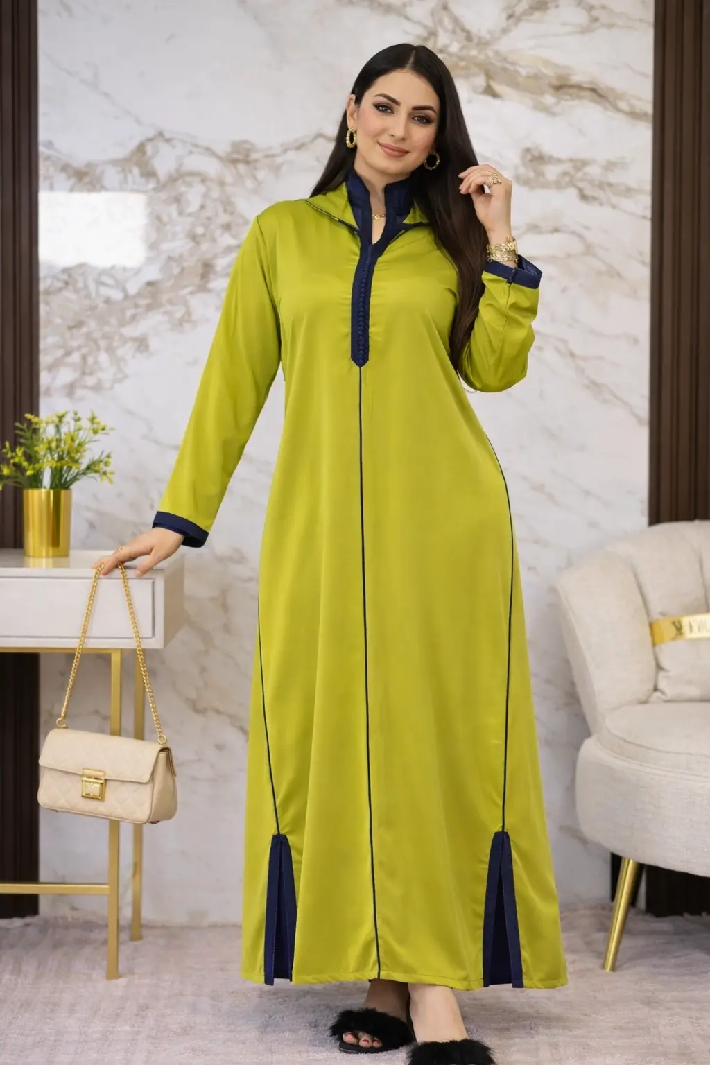 جلابة ( قطعتين) تألّقي بهيبة الحضور ✨