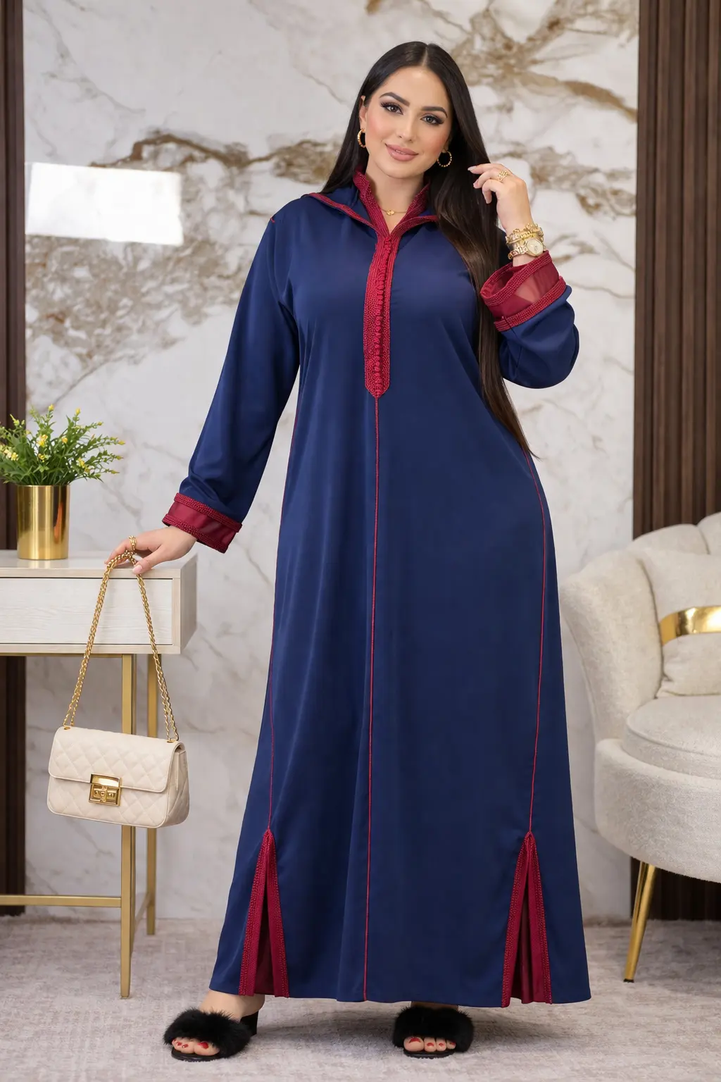 جلابة ( قطعتين) تألّقي بهيبة الحضور ✨