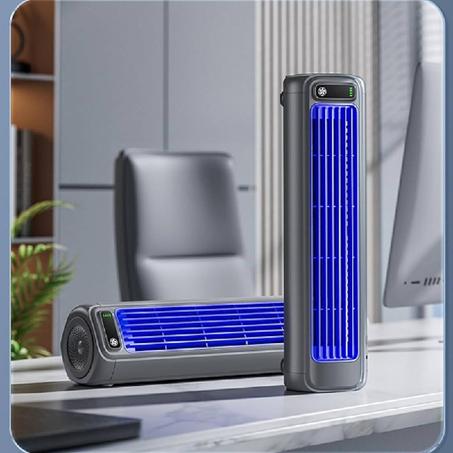 🌬️ مروحة مكتبية متعددة الاستخدامات - هدوء، قوة، وراحة متنقلة!