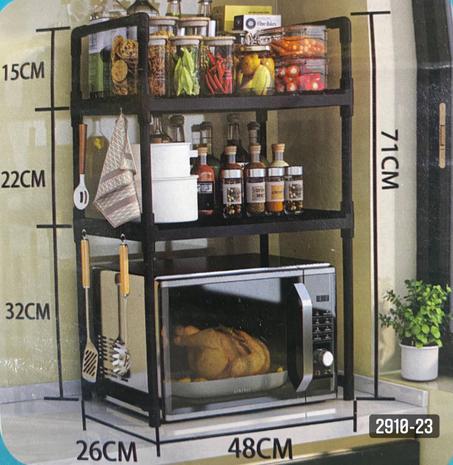 🍽️🔥 رف تخزين الميكروويف متعدد الطبقات – عملي، أنيق، والأكثر مبيعاً!