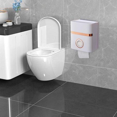 🚽✨ حامل ورق تواليت فاخر – أنيق، مقاوم للماء، وبدون ثقب!