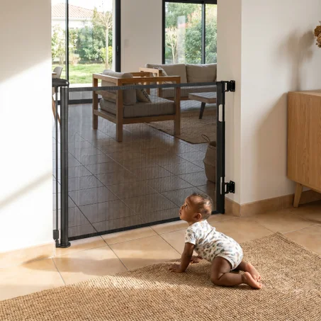 Barrière de sécurité rétractable pour bébé et animaux – 33 pouces x 55 pouces