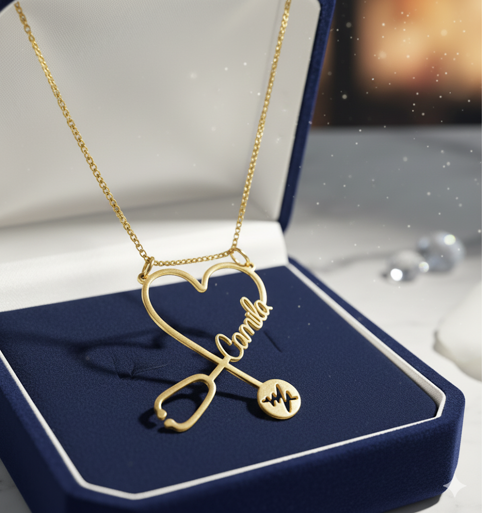 قلادة نبض الحياة الفضي