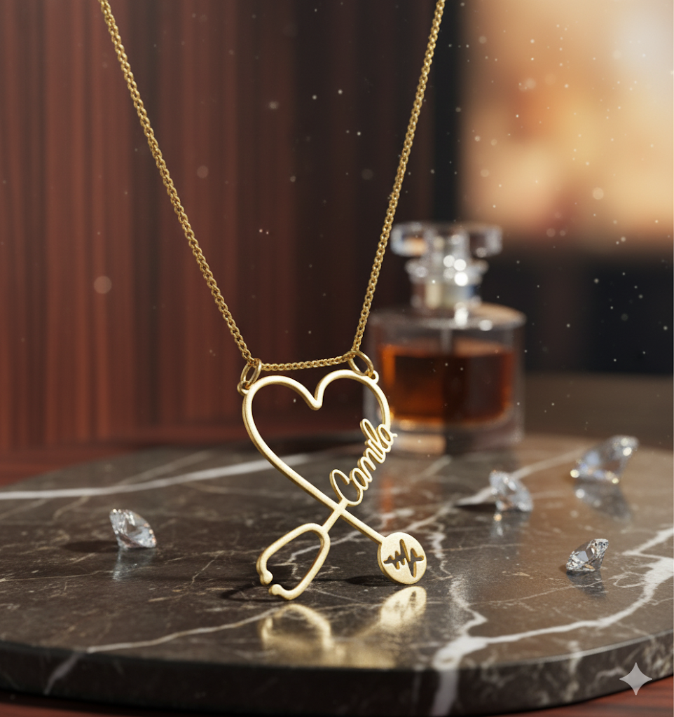 قلادة نبض الحياة الفضي