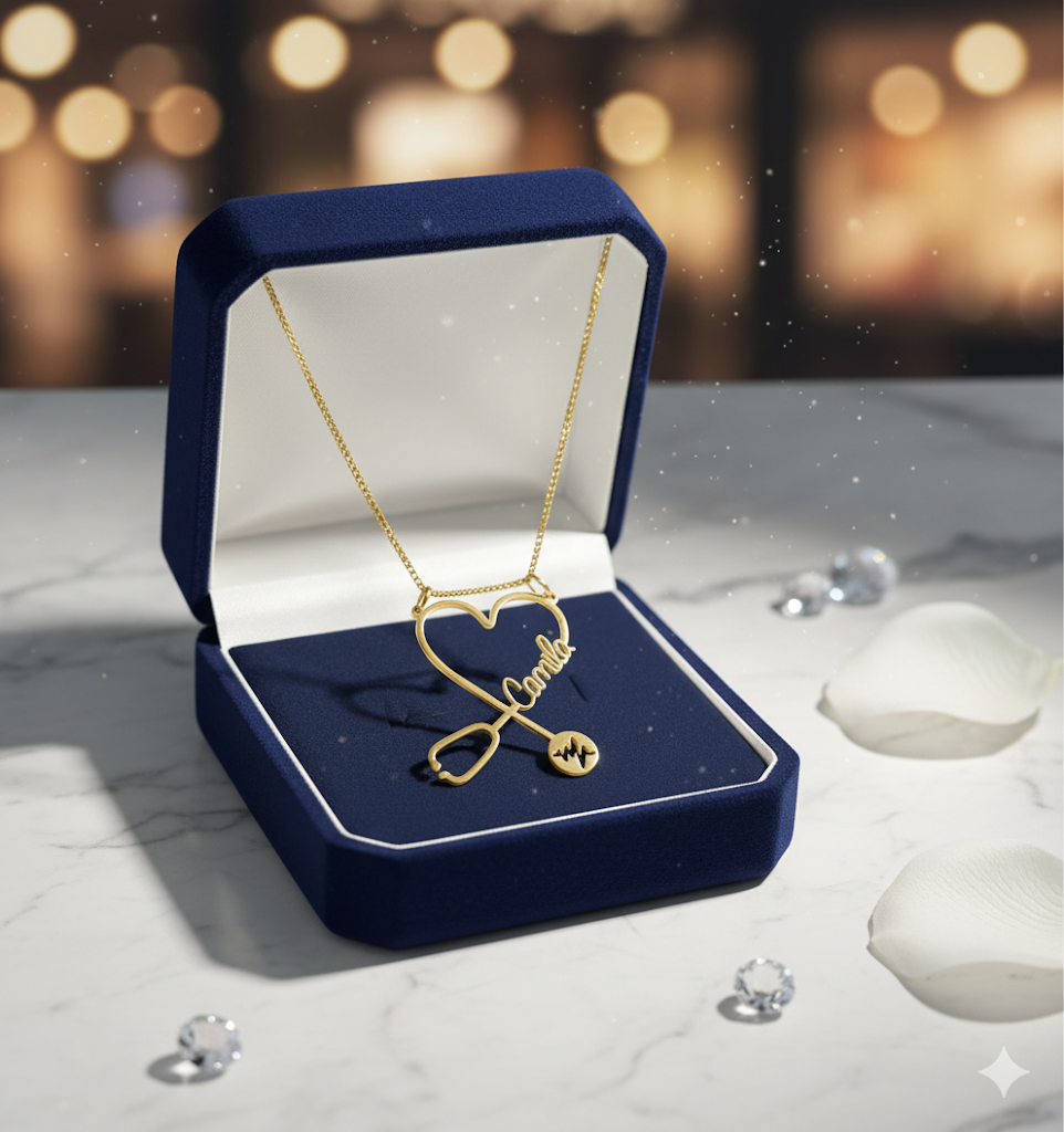 قلادة نبض الحياة الفضي