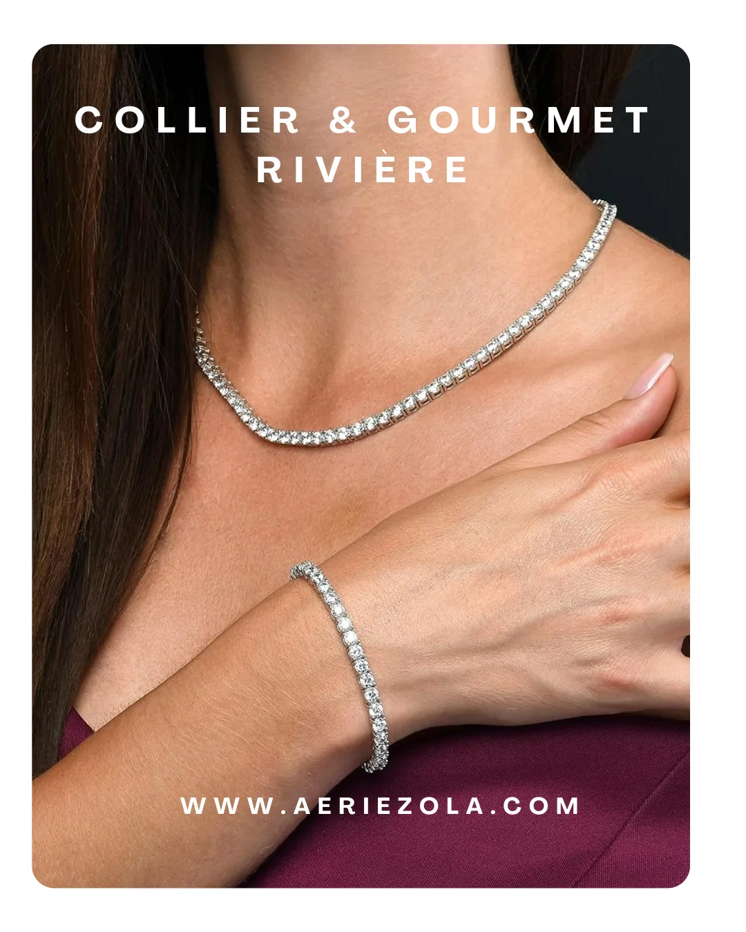 Collier & Gourmet Rivière en Acier Inoxydable