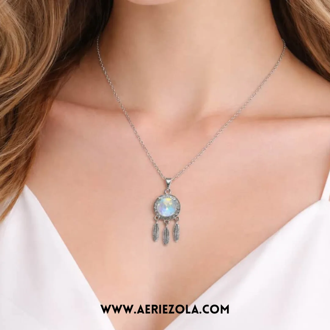 Collier pendentif attrape-rêves vintage