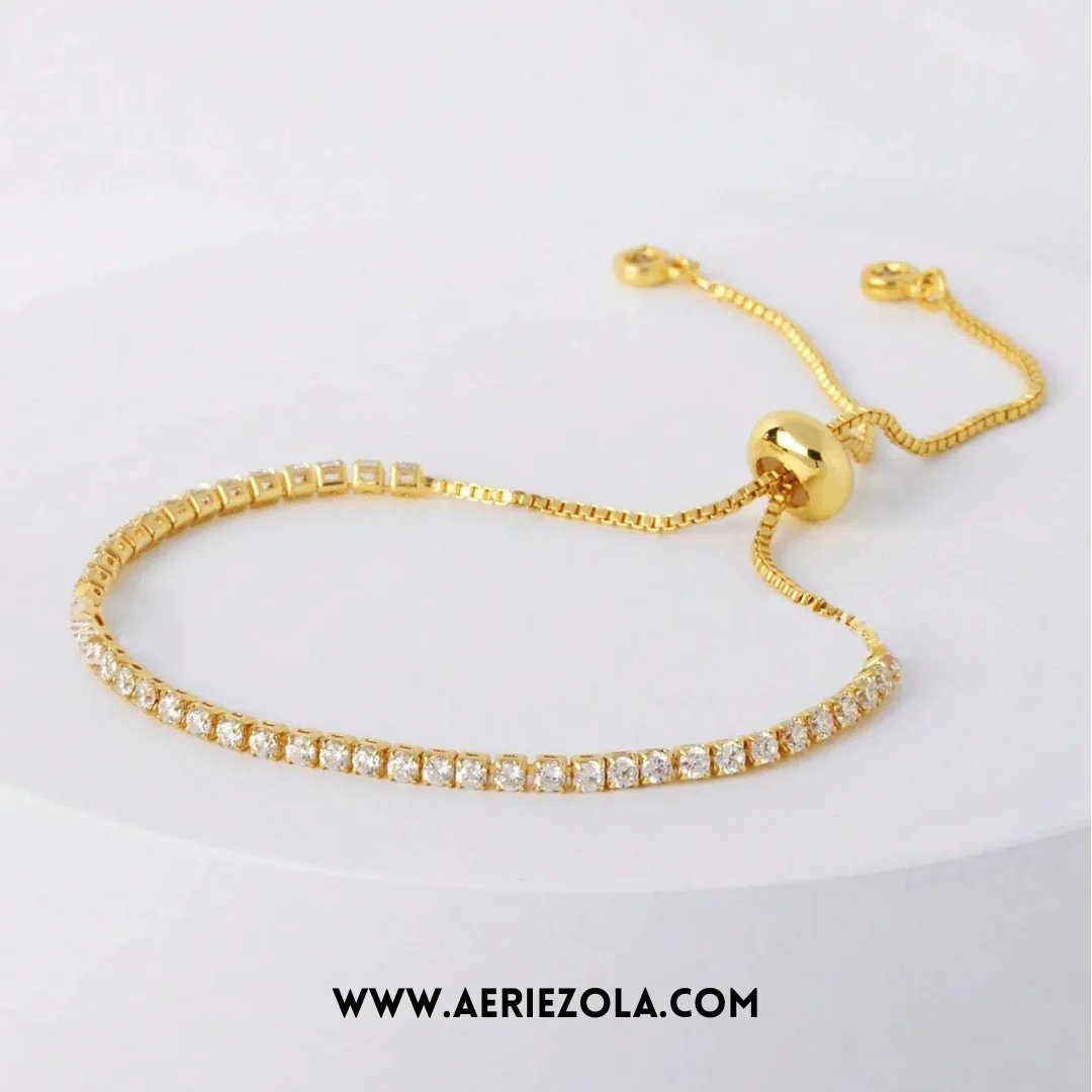 Gourmette Rivière Ajustable Doré 💎