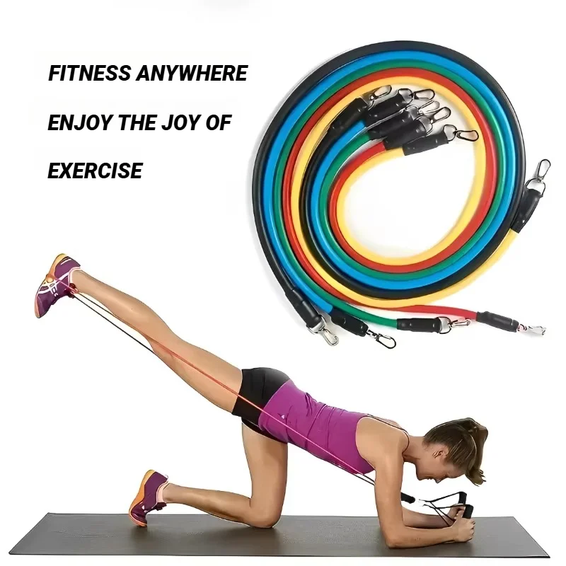 Resistance bands for fitness exercises + Push-up enhancement tool + Hand grip strengthening device,