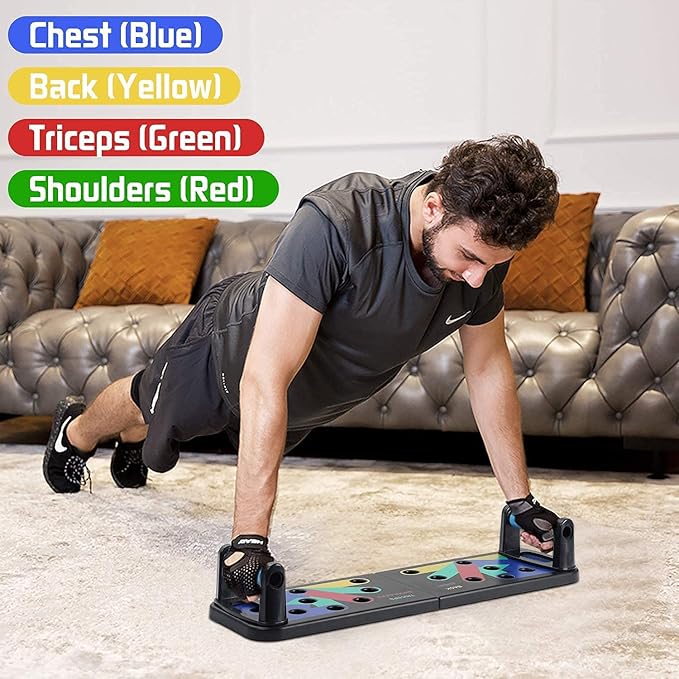 Resistance bands for fitness exercises + Push-up enhancement tool + Hand grip strengthening device,