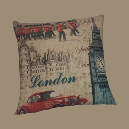 Un coussin à motif graphique