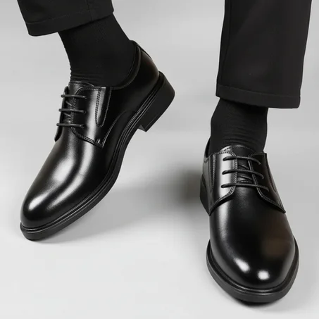 Chaussures en cuir souples Noir