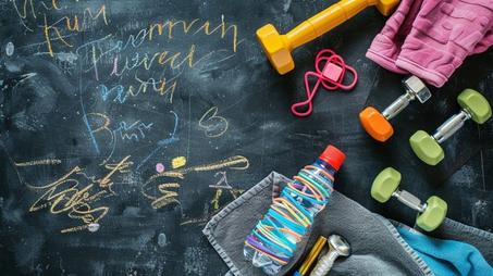 تشكيلة من مستلزمات الرياضة