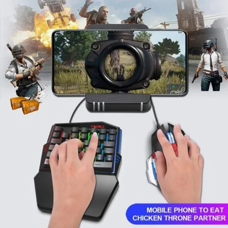 Mix Pro Clavier Souris 4en1 Pour smartphone Gaming PUBG-Fortnite-Call of duty-free fire