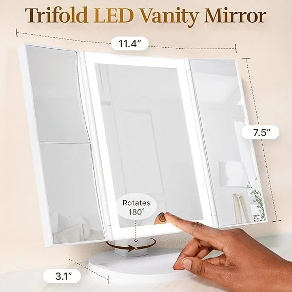 Miroir de Maquillage LED Tactile 36 Lumières