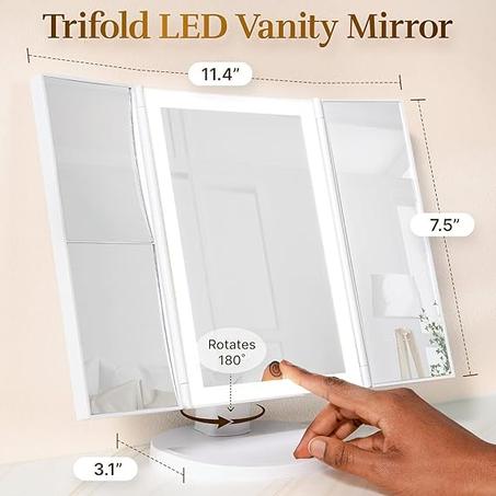 Miroir de Maquillage LED Tactile 36 Lumières