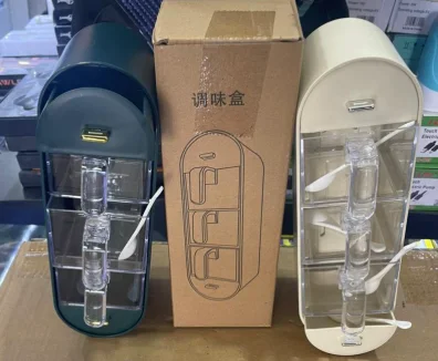 Boîte à Épices Murale Transparente avec Tiroirs