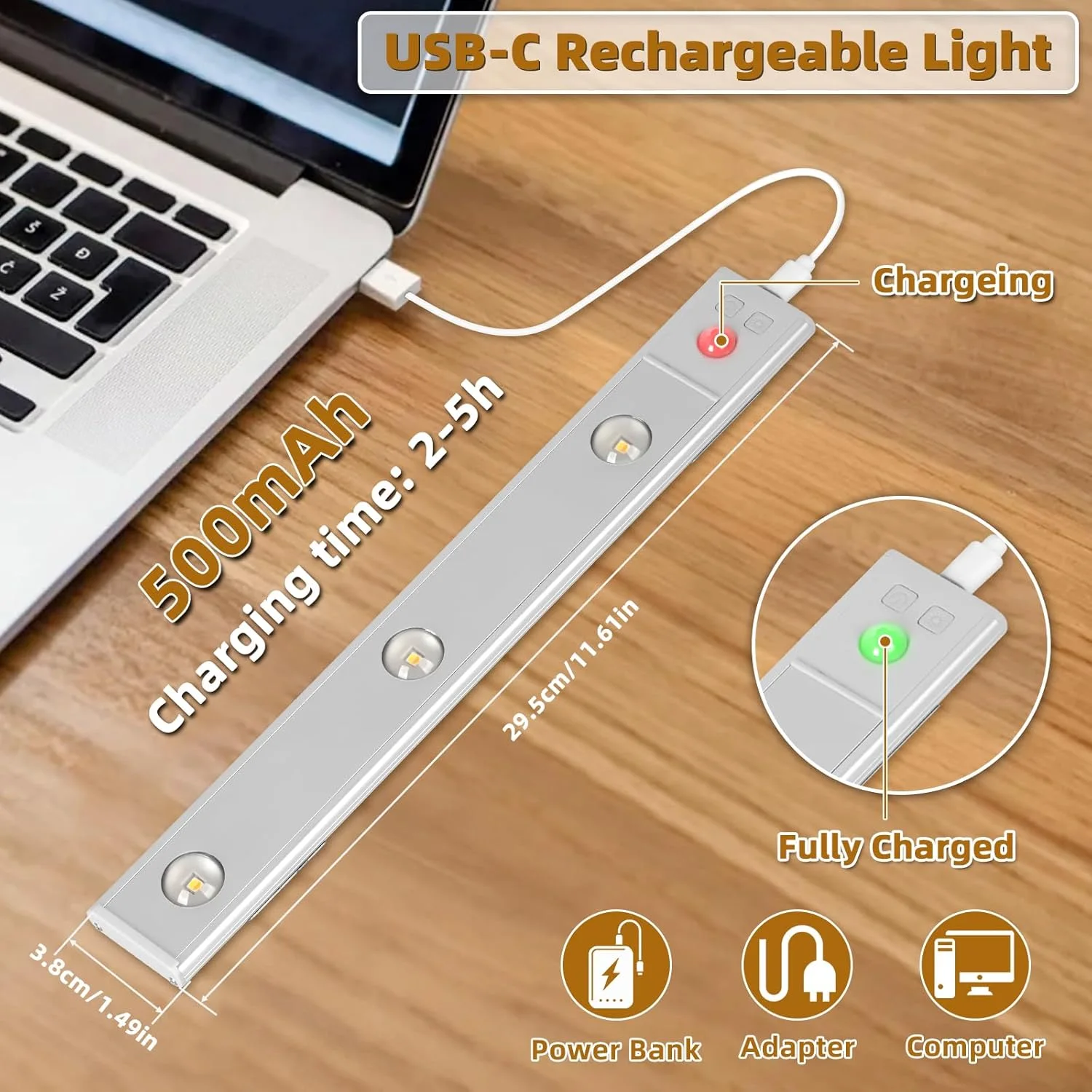 Lampe LED Intelligente pour Armoire 60cm