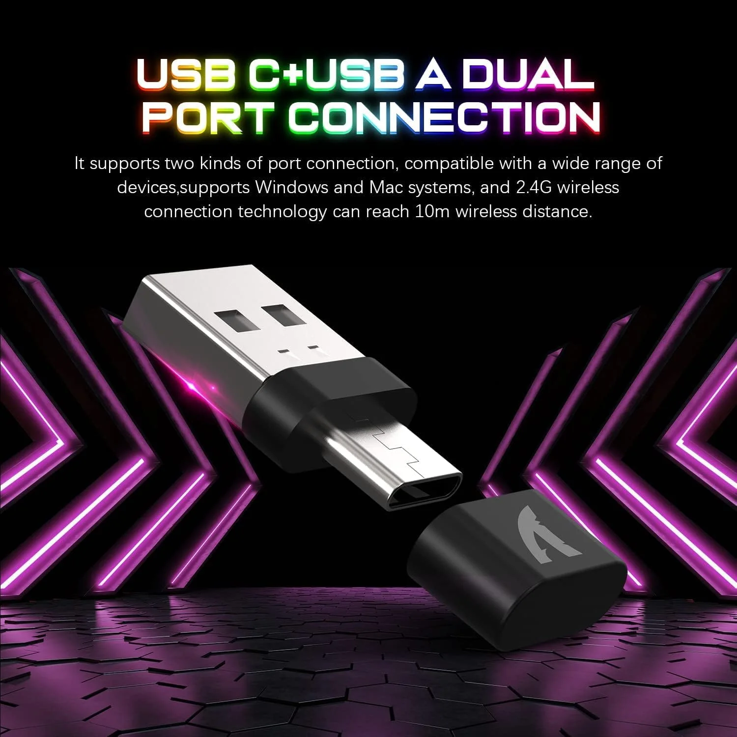 Clavier & Souris Gamer Sans Fil RVB