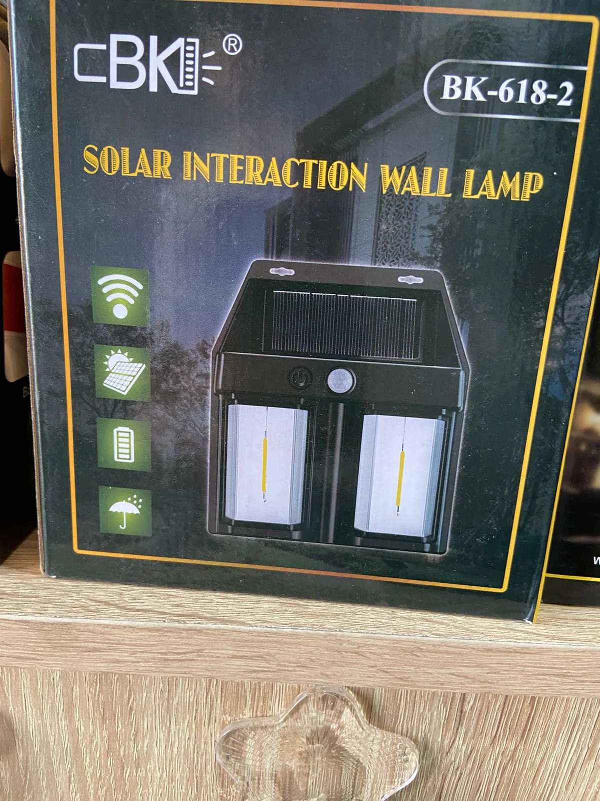 Applique Murale Solaire à 2 Lampes avec Détecteur de Mouvement