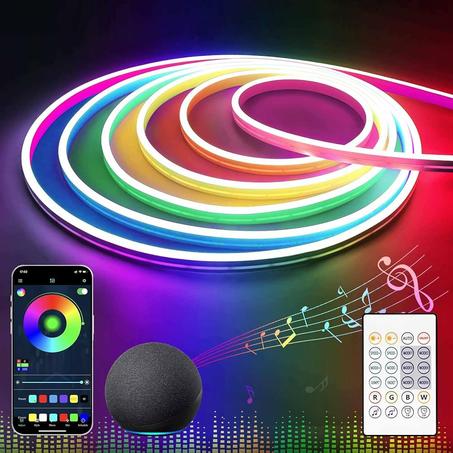 Ruban LED Néon Multicolore Intelligent RGB - Contrôle Vocal