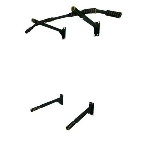 Barre Fixe Murale & Dips Parallèles Multifonction - Jaune/Noir