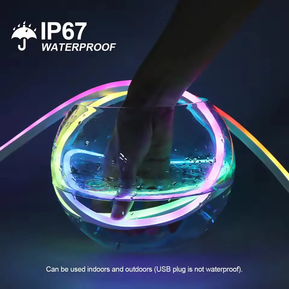 Ruban LED Néon Multicolore Intelligent RGB - Contrôle Vocal