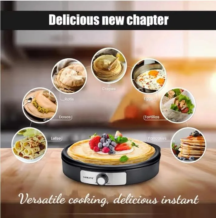 Plaque de Cuisson Sokany Multifonction Crêpes & Rôtis