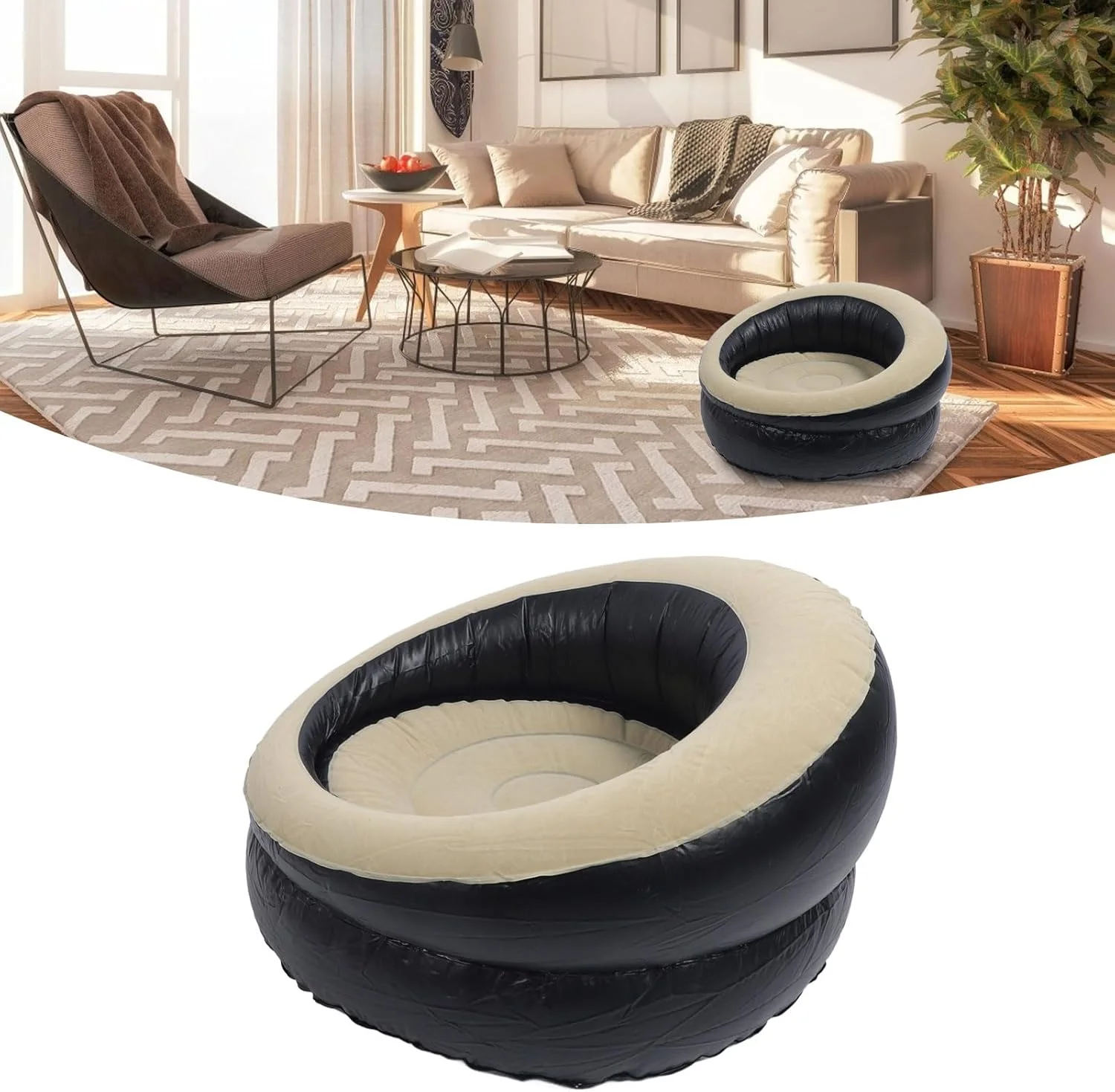 Fauteuil Gonflable Rond Confortable et Moderne