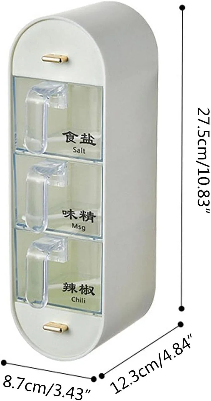 Boîte à Épices Murale Transparente avec Tiroirs