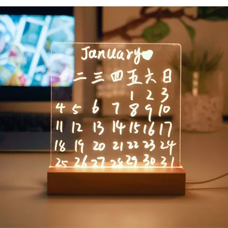 اللوحة الذكية Planche d'écriture Led 3D en acrylique effacable