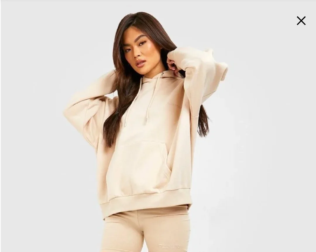 Sweat à capuche beige