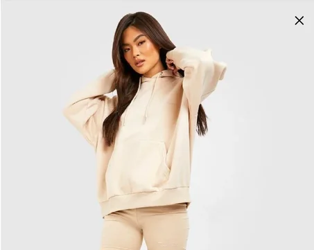 Sweat à capuche beige