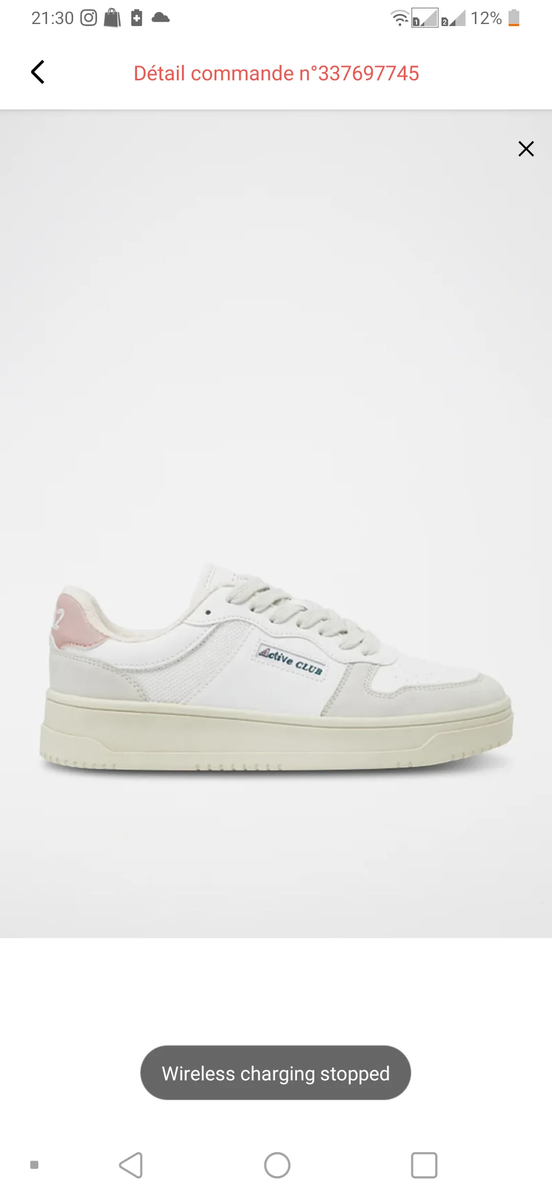 Basket Blanc et rose